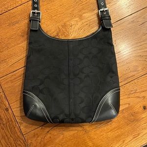Coach Hamptons Signature Hippie Crossbody Bag in Black